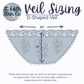 White Embroidered D-Shaped Chapel Veil/Mantilla w/Fauna Design