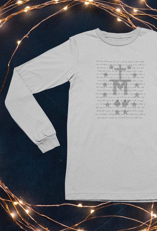 Miraculous Medal/Hail Mary T-Shirt (Long Sleeve)